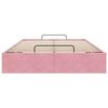vidaXL Struttura Letto Pouf Senza Materasso Rosa 120x200 cm Velluto