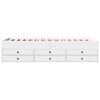 vidaXL Divano Letto con Cassetti senza Materasso Bianco 90x200 cm