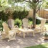 vidaXL Sedie da Giardino Adirondack 4 pz in Legno Massello di Abete