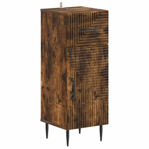 vidaXL Mobiletto da Bagno HAARLEM Rovere Fumo 30 x 31 x 80 cm