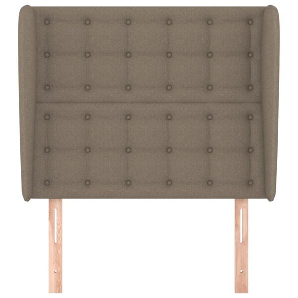 vidaXL Testiera ad Orecchio Tortora 83x23x118/128 cm in Tessuto