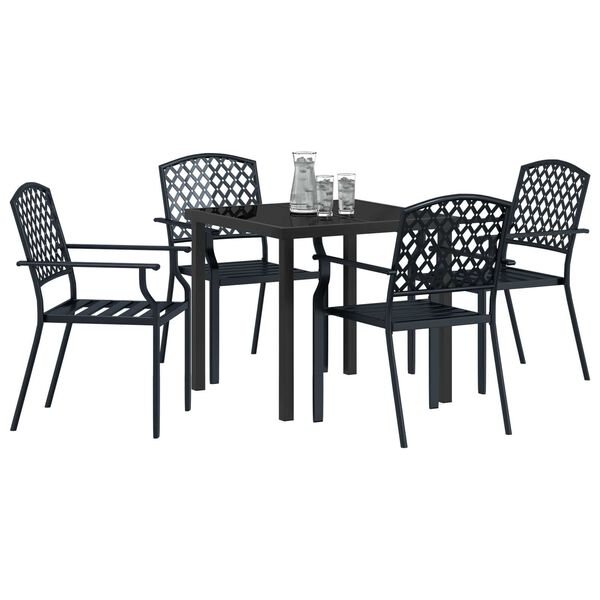 vidaXL Set da Pranzo per Giardino 5 pcs Antracite