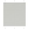 vidaXL Tenda Plissettata Grigio Chiaro 120x100 cm Larghezza Tessuto