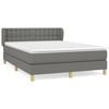 vidaXL Giroletto a Molle con Materasso Grigio Scuro 140x190 cm Tessuto