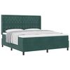 vidaXL Letto a molle con materasso Verde Scuro 180 x 200 cm Velluto