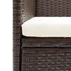 vidaXL Set Pranzo da Giardino 3pz Polyrattan e Vetro Temperato Marrone