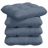 vidaXL Cuscini per Seduta 4 pz Tessuto in Cords Blu 45 x 45 cm