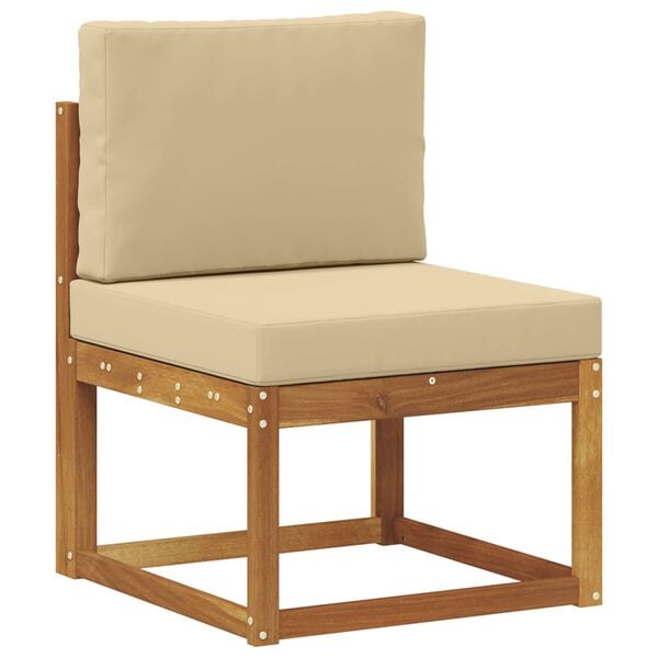 vidaXL Set di divani da esterno con cuscino 7 pcs Naturale e Beige