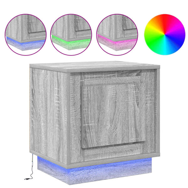 vidaXL Armadio da Notte Grigio 44 x 34,5 x 45 cm Legno multistrato