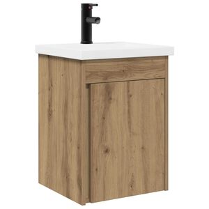 vidaXL Mobile bagno con rubinetto Rovere Artigianale 42 x 40 x 74,5 cm
