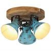 vidaXL Lampada da Soffitto 25 W Blu Anticato 35x35x25 cm E27