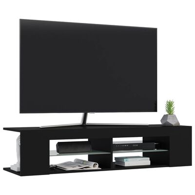vidaXL Mobile Porta TV con Luci LED Nero 135x39x30 cm