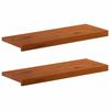 vidaXL Gradini per Scale 2 pz 80 x 25 x 2 cm Marrone
