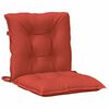 vidaXL Cuscini Sedia Schiena Bassa 6 pz Rosso M&eacute;lange 100x50x7 Tessuto