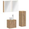 vidaXL Set di mobili per il bagno 4 pz Rovere Artigianale