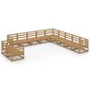 vidaXL Set Salotto da Giardino 11pz Marrone Ambra Legno Massello Pino