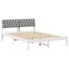 vidaXL Struttura del Letto Bianco e grigio chiaro 160 x 200 cm