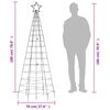 vidaXL Albero di Natale a LED con Punte 220 LED Colorato 180 cm