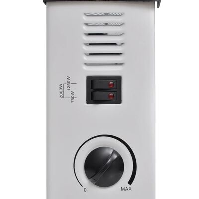 Stufa elettrica radiatore 2000 W Bianca