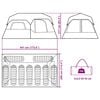 vidaXL Tenda Campeggio 9 Persone Blu Rilascio Rapido Impermeabile
