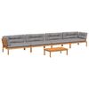 vidaXL Set Divano Pallet Giardino 5pz con Cuscini Massello Acacia
