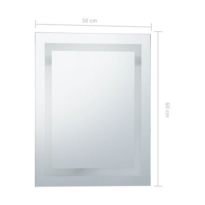 vidaXL Specchio LED da Bagno con Sensore Tattile 50x60 cm