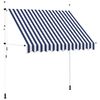 vidaXL Tenda da Sole Retrattile Manuale 250 cm a Strisce Blu e Bianche