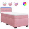 vidaXL Giroletto a Molle con Materasso Rosa 100x200 cm in Velluto