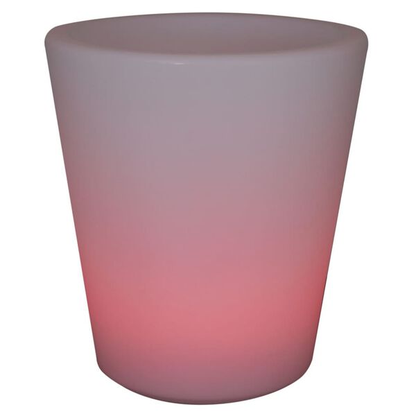 Eurotrail Lampada LED Ricaricabile/Vaso di Fiori Rotondo 38 cm