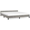 vidaXL Giroletto senza Materasso Grigio Chiaro 180x200 cm Velluto
