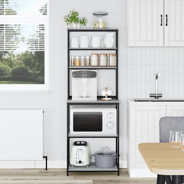 vidaXL Mensola da cucina Grigio Sonoma 60 x 40 x 168 cm