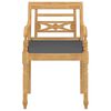 vidaXL Set Pranzo da Giardino con Cuscini 3pz Legno Massello di Teak
