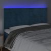 vidaXL Testiera a LED Blu Scuro 200x5x118/128 cm in Velluto