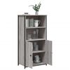 vidaXL Credenza Grigio Sonoma 62x36x121,5 cm in Legno Multistrato