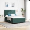 vidaXL Letto a molle con materasso Verde Scuro 140 x 190 cm Tessuto