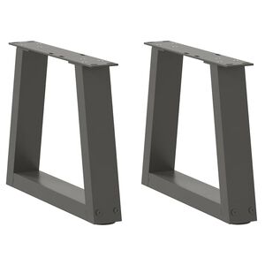 vidaXL Gambe per Tavolino da Caff&egrave; a Forma di V 2 pz Antracite 30x(30-31,3) cm Acciaio
