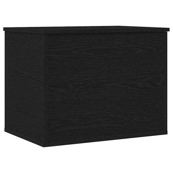 vidaXL Scatola di Stoccaggio Rovere nero 60 x 42 x 46 cm