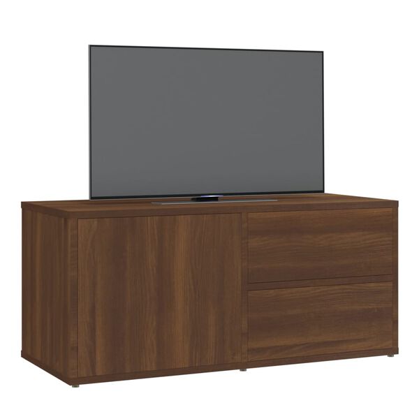 vidaXL Mobile Porta TV Rovere Marrone 80x34x36 cm in Legno Multistrato