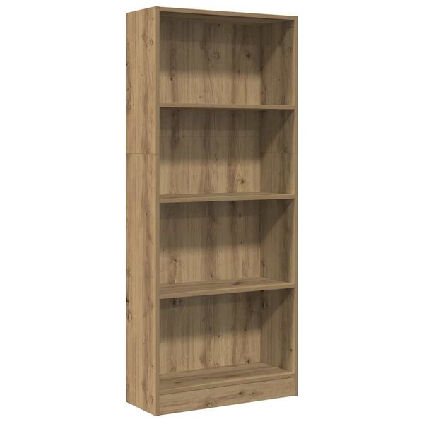 vidaXL Libreria Rovere Artigianale 60x24x143 cm in Legno Multistrato