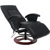 vidaXL Poltrona Massaggiante Shiatsu Nera in Similpelle