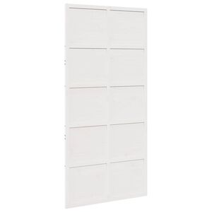 vidaXL Porta del fienile Bianco 100 x 208 cm Legno Massello di Pino