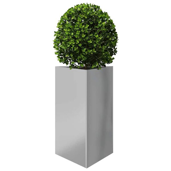 vidaXL Fioriera da Giardino Triangolare 50x43x75 cm Acciaio Zincato