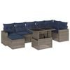 vidaXL Set Divani da Giardino 8 pz con Cuscini Grigio in Polyrattan