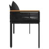 vidaXL Panchina da esterno Nero 117 x 54 x 74.5 cm polyrattan