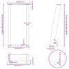 vidaXL Gambe per Tavolo Consolle a Forma di U 2 pz Nere 28x(72-73) cm Acciaio