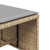 vidaXL Sgabelli Giardino Cuscini 4pz Beige Misto 41x41x36cm Polyrattan