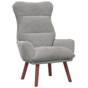 vidaXL poltrona Grigio chiaro 69 x 74 x 93 cm Velluto