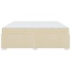 vidaXL Struttura del letto con materasso Crema 200 x 200 cm Tessuto
