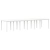 vidaXL Set da Pranzo per Giardino 13 pcs Bianco Rattan Polt