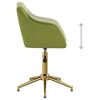vidaXL Sedie da Pranzo Girevoli 2 pz Verde Chiaro in Velluto